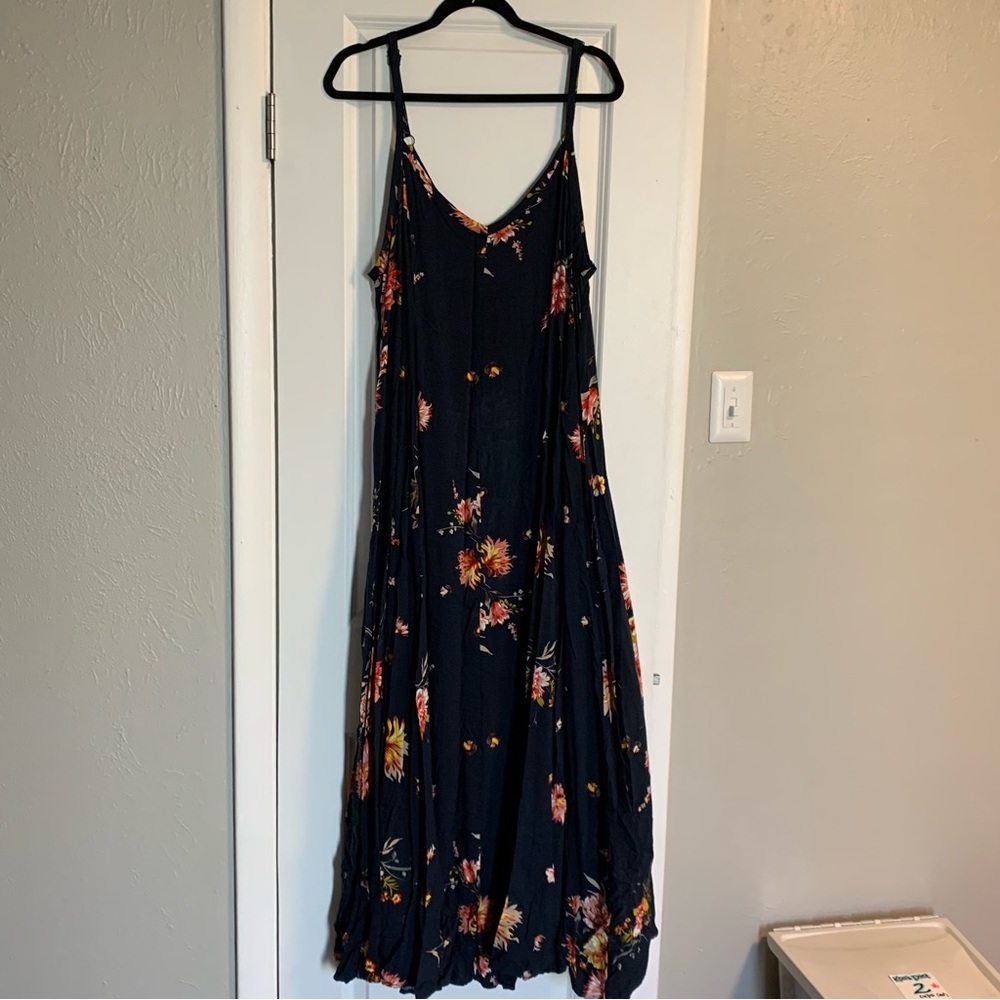 Torrid Navy Blue Trapeze Maxi Dress